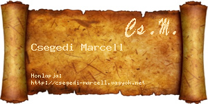 Csegedi Marcell névjegykártya
