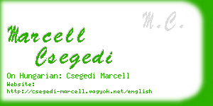 marcell csegedi business card